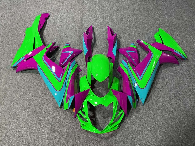 Verde Azul Claro & Magenta 11-24 Suzuki GSXR 600-750 Carenados Moto