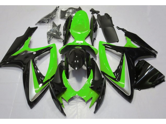 Verde Brillante Debadged 06-07 Suzuki GSXR 600-750 Carenados Moto Verde Brillante Debadged 06-07 Suzuki GSXR 600-750 Carenados Moto