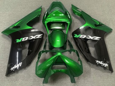 Compra Verde Brillante & Negro 03-04 Kawasaki ZX6R Carenados Moto