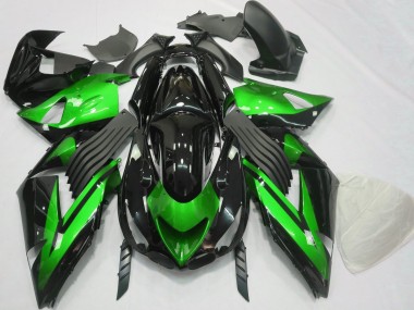 Compra Verde Brillante & Negro Liso 06-11 Kawasaki ZX14R Carenados Moto