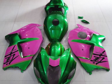 Compra Verde Brillante & Rosa 97-07 Suzuki GSXR 1300 Carenados Moto